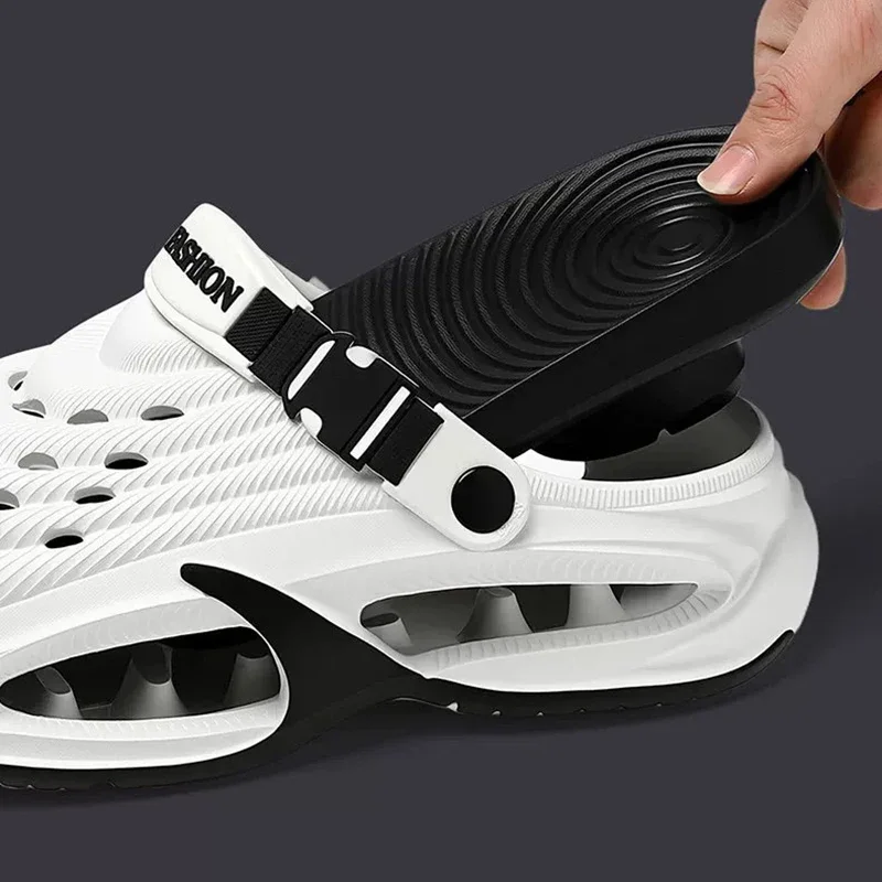 Fashion Hollow Out Thick Bottom Sports Sandals Men Eva Soft Sole Summer Clogs Sandals Men Non Slip Outdoor Driving Beach Sandles image 4