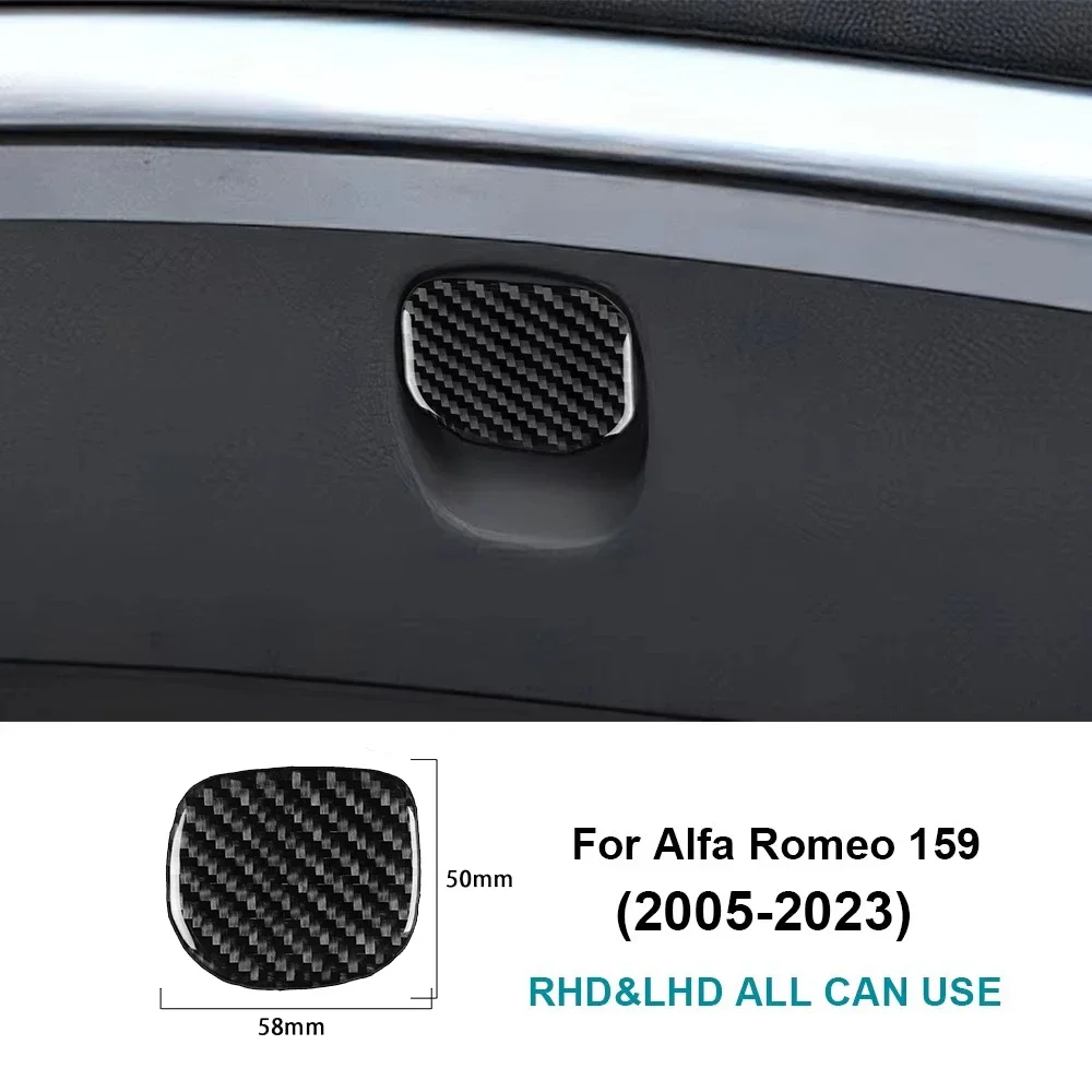 

Real Soft Carbon Fiber Sticker Car Co-pilot Storage Box Accessories For Alfa Romeo 159 2005-2017 2018 2019 2020 2021 2022 2023