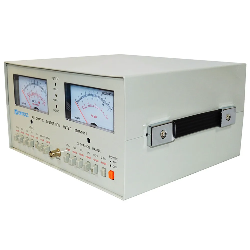 TDM1911 0.01%~30% Automatic Audio Distortion Meter 100mV~100V Electrical Level Tester Detection Signal Waveform Purity Tester