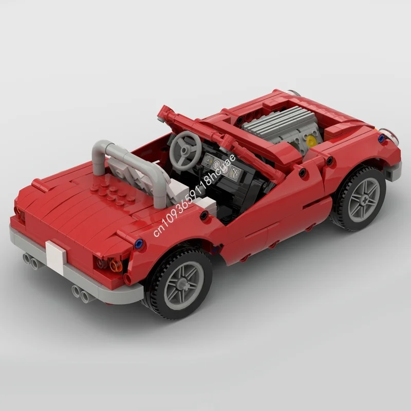414 قطعة MOC ليتل ريد رودستر النموذج الفني اللبنات البناء الإبداعية هدية الكريسماس التعليم لعبة الطوب عيد ميلاد #2