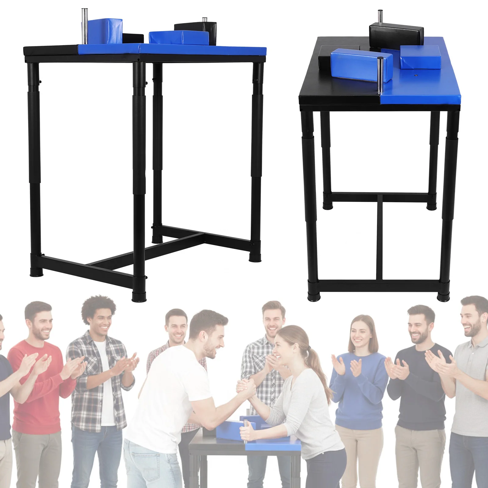 

Standard Arm Wrestling Battle Table Arm Wrestling Competition Table W/ Elbow & Forearm Pads for Strength Training Enthusiasts