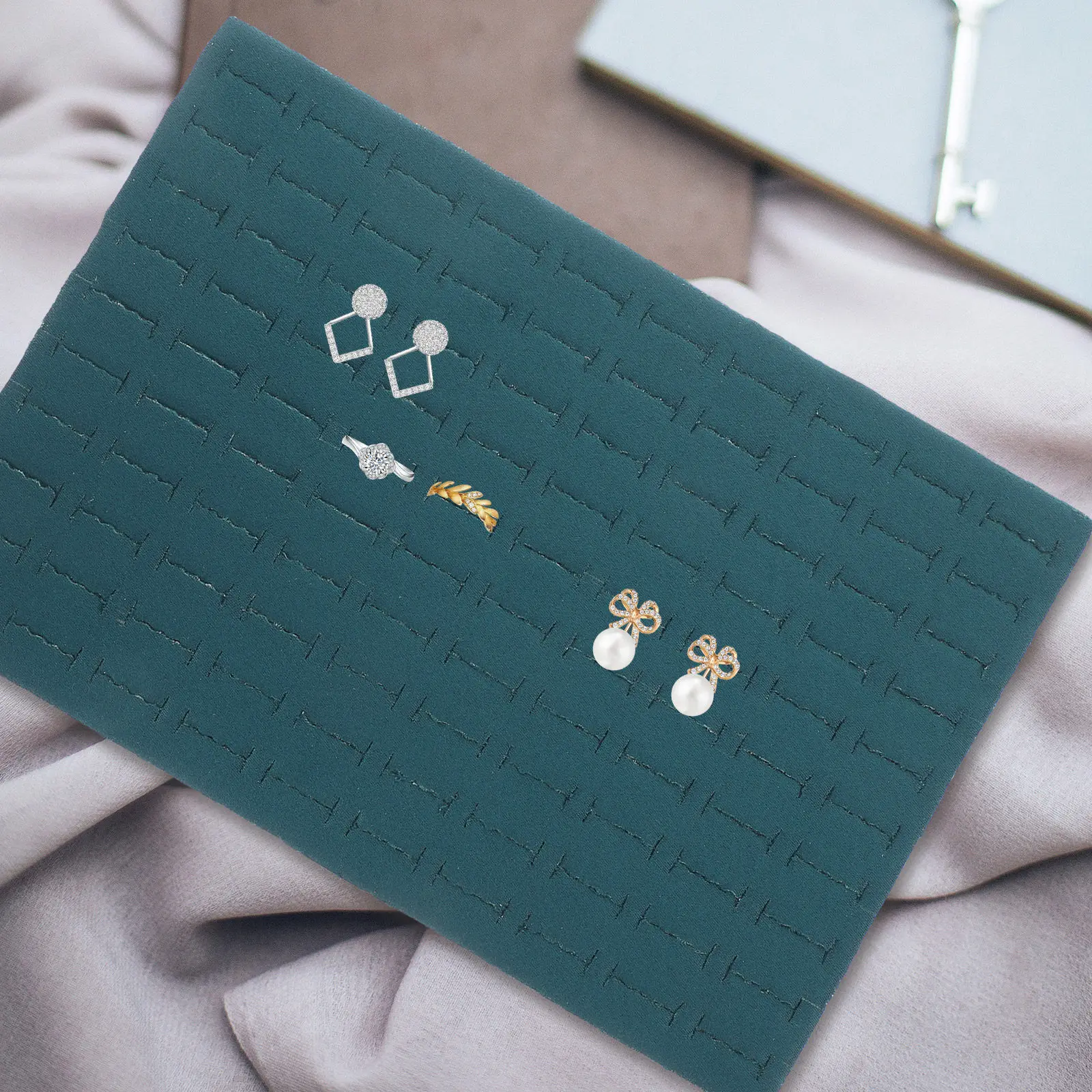 2Pcs Sponge Jewelry Tray Insert DIY Rings Holder Insert Jewelry Box Organizer Scratch Resistant Rings Box Inserts