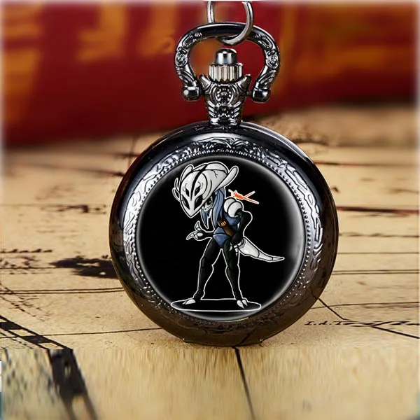 Spiel hohl Ritter Quarz Taschenuhr Anhänger Halskette Kette Uhr Schmuck für Frauen und Männer besten Geschenke