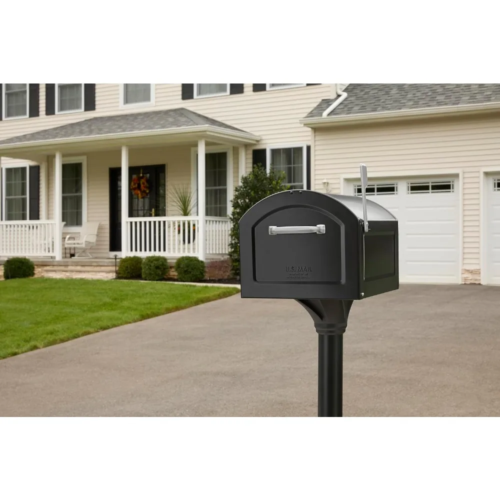 Centennial Postmount Mailbox, XL, Black