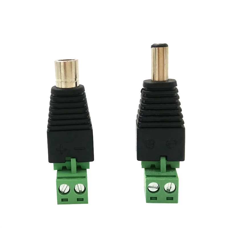 DC Head 90 degrees DC Plug Power Outlet Elbow 5.5 * 2.1 mm 12V solderless plug-and-pull split terminal