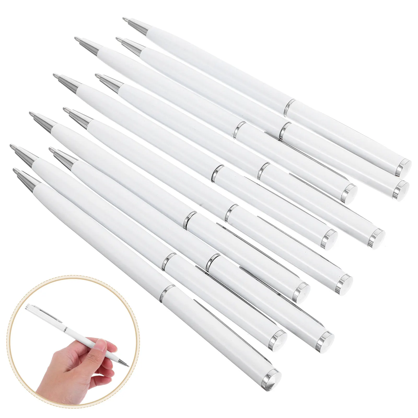 

Набор из 10 металлических шариковых ручек с вращающимся механизмом, плавным потоком чернил и удобным захватом для офиса, бизнеса, студентов, учителей, подписи и работы за столом