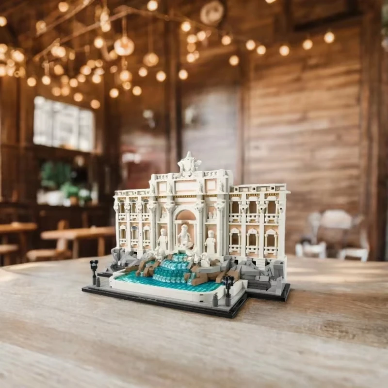 

Новая архитектурная модель Фонтана Треви, итальянская креативная модель, мировая архитектура, вид на городскую улицу, игрушки для детей и взрослых, подарки на праздники