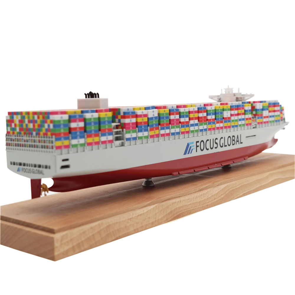 Customized 1:888 Scale Shipping Model 45cm Factory Container Ship for Promotional and Business Gifts
