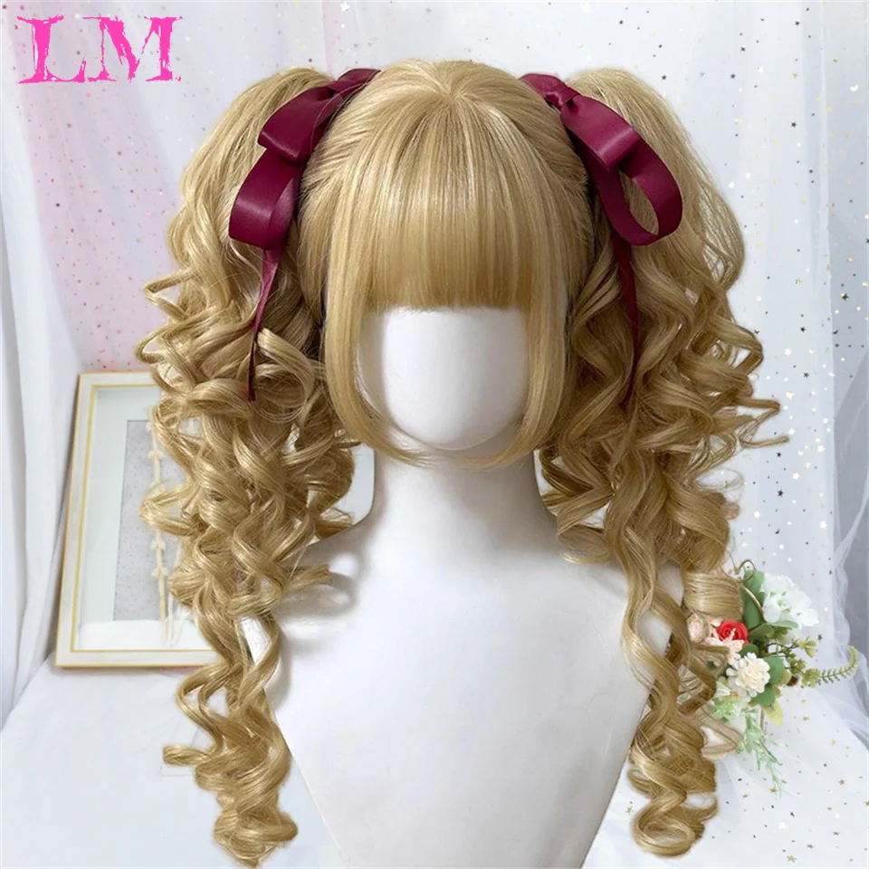

LM Synthetic Hair Cosplay Heat Resistant Synthetic Hair Kakegurui Mary Saotome Meari Cosplay Wig 2 Blonde Ponytail