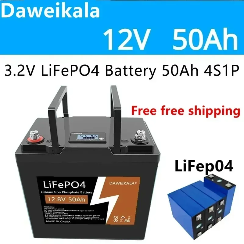 Daweikala 2024,12V LifePo4 Genuine Rechargeable Lithium Iron Phosphate Battery Pack 12V 50AH Built-In BMS For