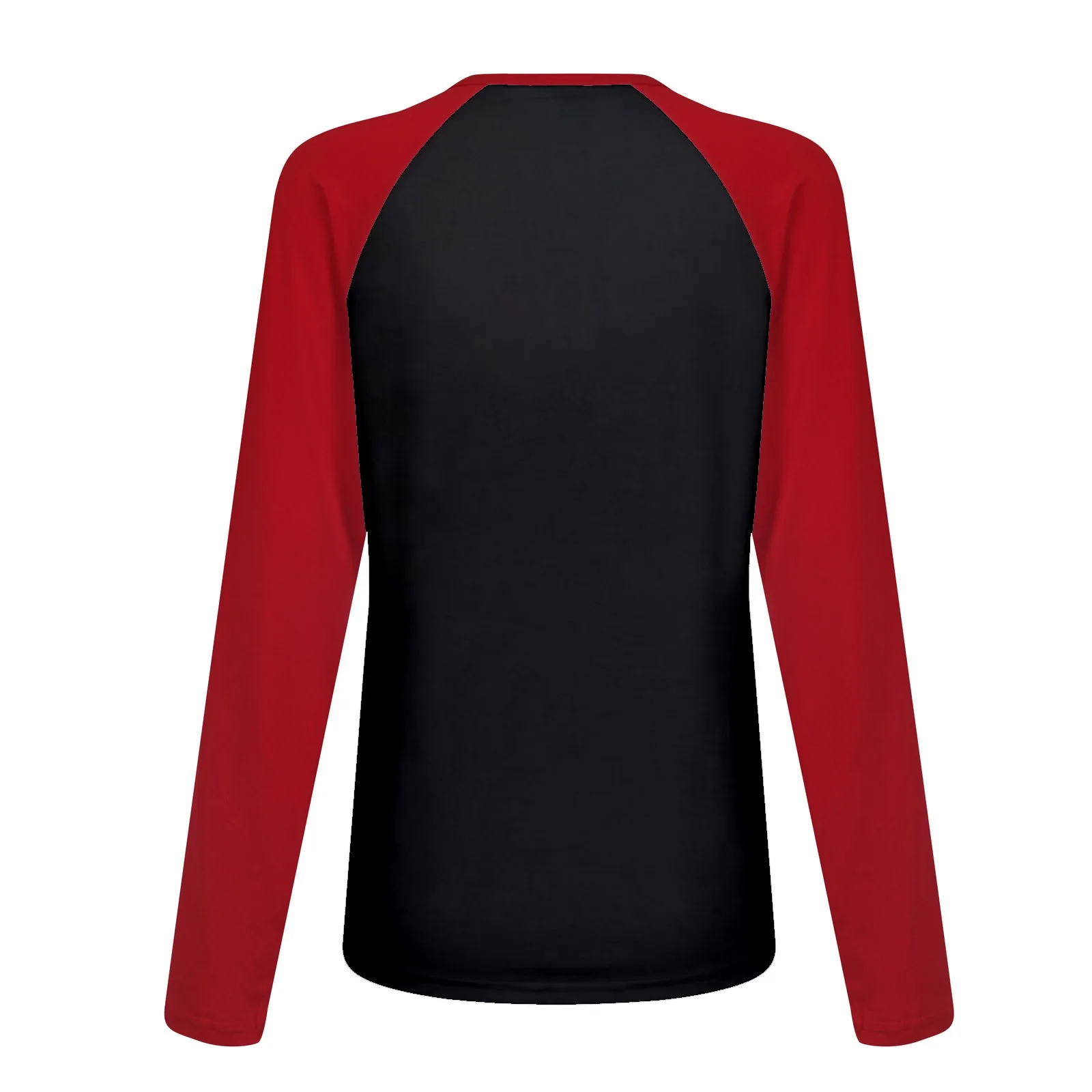 Autumn Winter Women\'s Pullover Christmas Print Color Blocking Long-sleeved T-shirt Shirt Top 2023