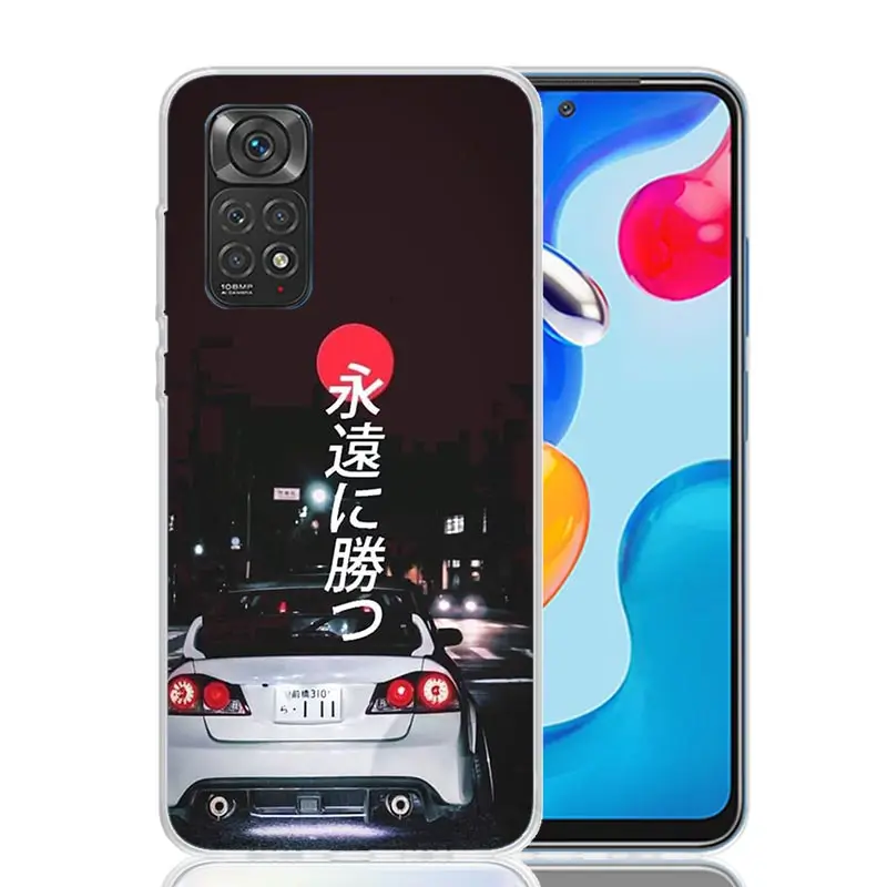 JDM Type R Civic Sport Car Phone Case For Xiaomi Redmi Note 13 12S 12 11S 11T 11E Pro Plus 10S 10 9S 9 8T 8 7 Art Customized Coq