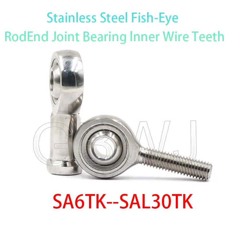 1Pcs SI Female Thread SA Male Thread Stainless Steel Fisheye Joint Rod Ends Bearings Connecting Rod Universal Joint Ball Head