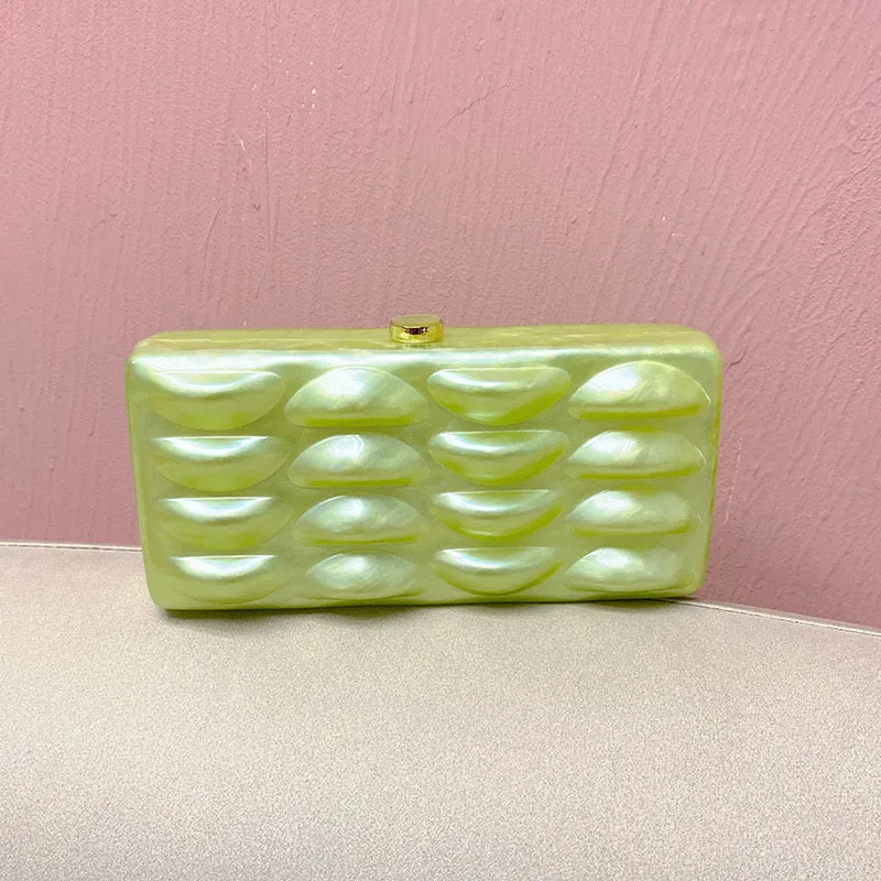 

Модная простая маленькая квадратная сумка с акриловой волной, сумка-коробка, повседневный банкет знаменитостей, сумка-мессенджер