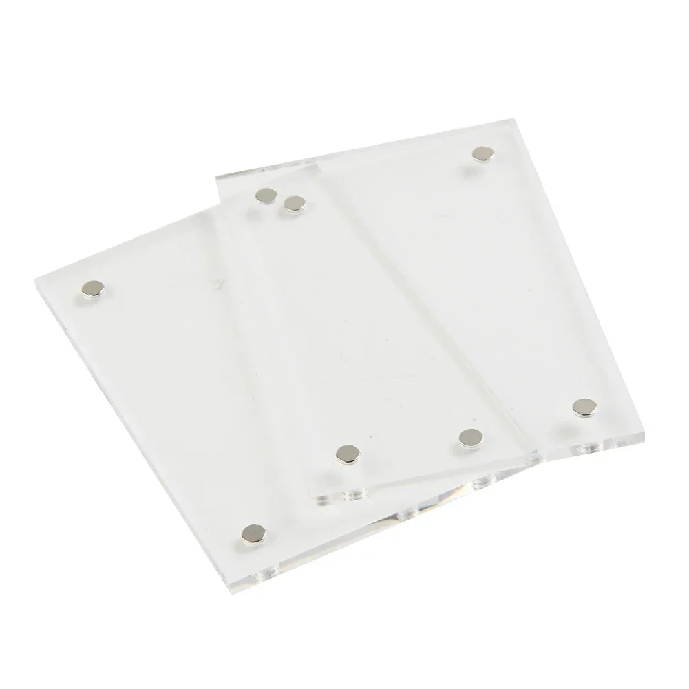 Transparent Acrylic Photo Frame Magnetic Poster Display Stand PhotoCard Holder Picture Frame Practical Message Memo Board-Frame