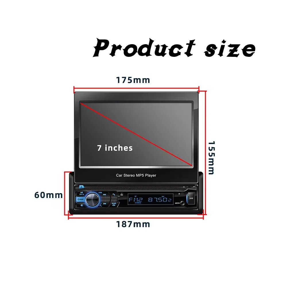 Car Bluetooth MP5 Player with 7