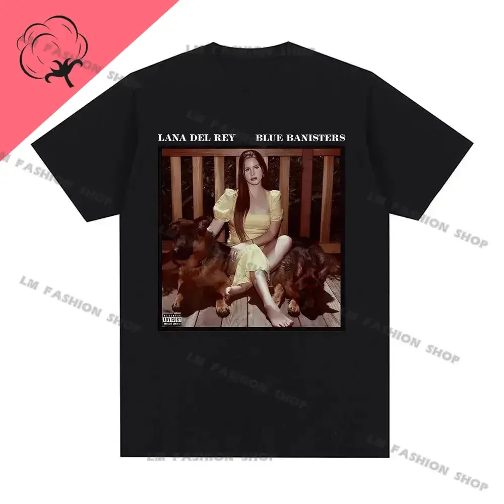 Camiseta con estampado de la cantante Lana Del Rey para hombre y mujer, ropa de calle de algodón, Hip Hop, de manga corta, Unisex, Y2k