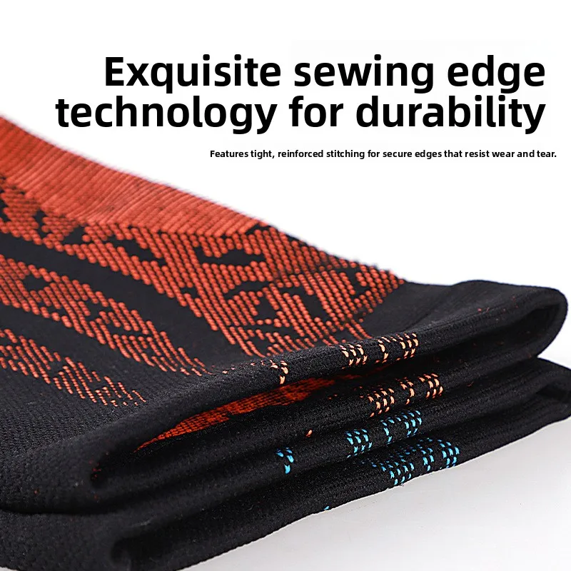 Knitted High Elastic 3D Nylon Sports Knee Pads Four Sided Elastic Breathable Sweat Absorbing Compression Knee Support Men Women