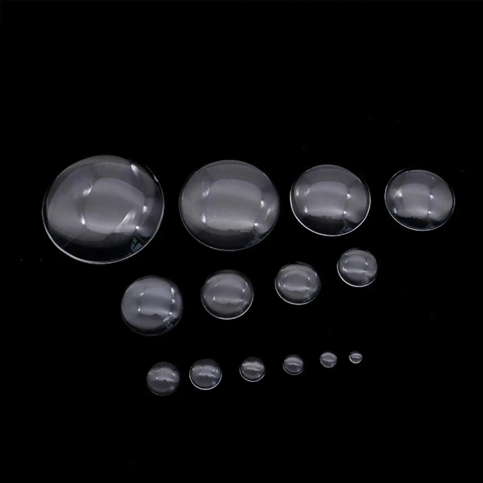 2-4 Pak Flatback setengah bulat untuk membuat perhiasan DIY kerajinan kaca Cabochons Dome