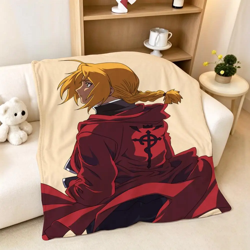 F-Fullmetal A-Alchemist Throw Group Throw Flannel Blanket, Suitable For Sofas, Beds, Offices, Exquisite Gift Blankets