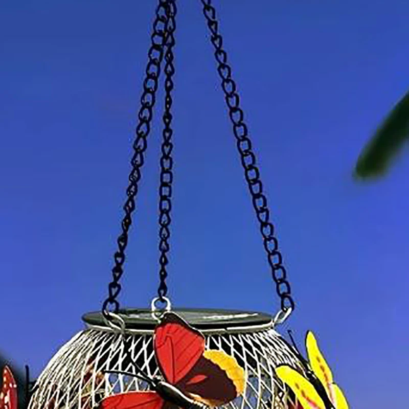 

1Pcs Solar-Powered Butterfly Lanterns Metal Hanging Outdoor Lights, Yard Decor - Holiday Gift Solar Outdoor Decorations