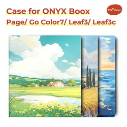 Twosheep Case for Boox Go7 Go Color7 GenII GenI Page Leaf3 Leaf3c 7-inch Magnetic Cover Auto Wake Sleep cartoon illustrations