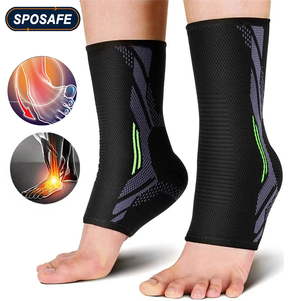 Tobillera mangas de soporte de compresión elástico transpirable para hombres mujeres recuperación de lesiones dolor en las articulaciones pie deportes calcetines de baloncesto