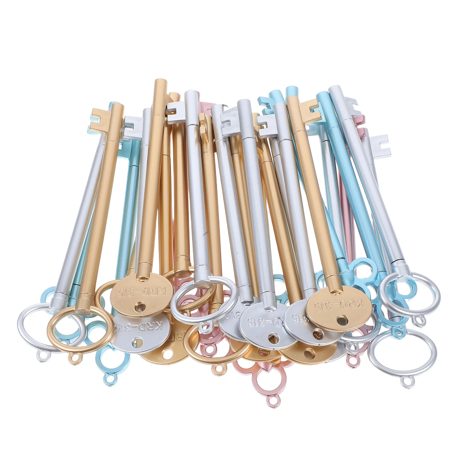 

30Pcs Gel Pens Vintage Key Shape Smooth Writing Cute Stationery Supplies for School Office Students Note Taking Party Favors