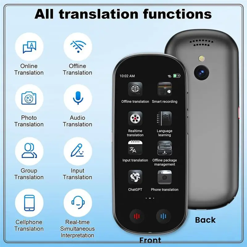 جهاز ترجمة موثوق به للغة ترجمة ثنائية الاتجاه، ترجمة صوتية محمولة غير متصلة بالصورة، للسفر التجاري