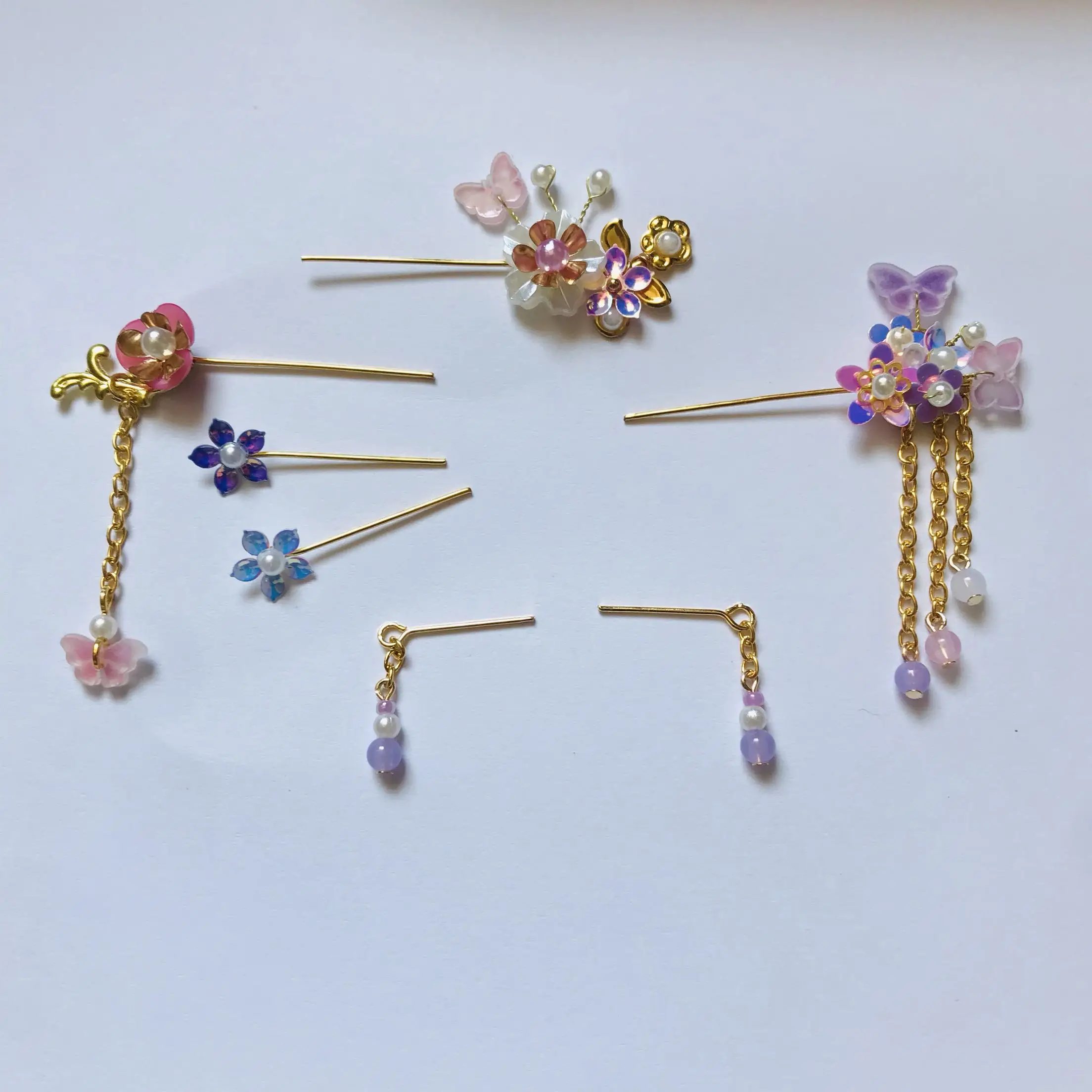 

30CM Costume Dolls Headwear 7PCS/Set 1/6 BJD Plastic+Metal Chinese Costume Doll Toys Headdress Hairpin Headwear AccessoriesZH183