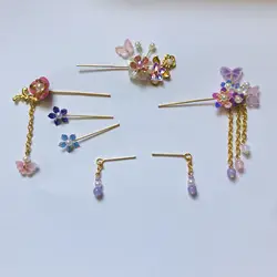 30CM Costume Dolls Headwear 7PCS/Set 1/6 BJD Plastic+Metal Chinese Costume Doll Toys Headdress Hairpin Headwear AccessoriesZH183
