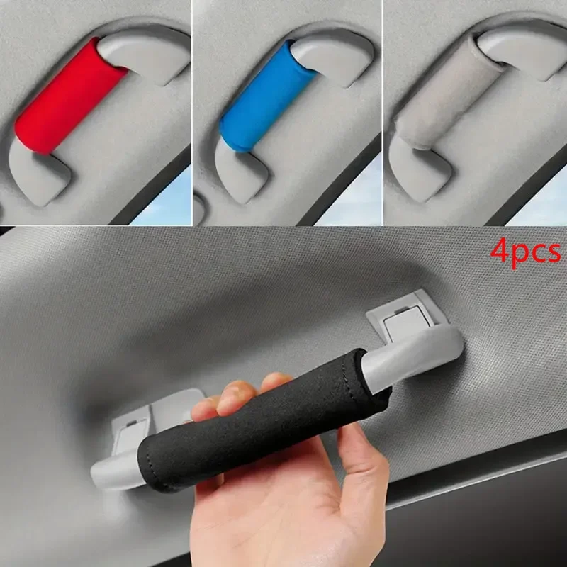 

4pcs Car Grab Handle Cover, Soft Car Grab Handle Protective Cover, Auto Door Handle Protector, Car Interior Decoration