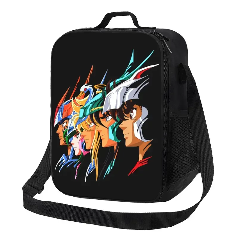 Saint Seiya Knights Of The Zodiac Lunch Box Waterproof The Knights Of The Zodiac Thermal Cooler Food Lunch Bag Student