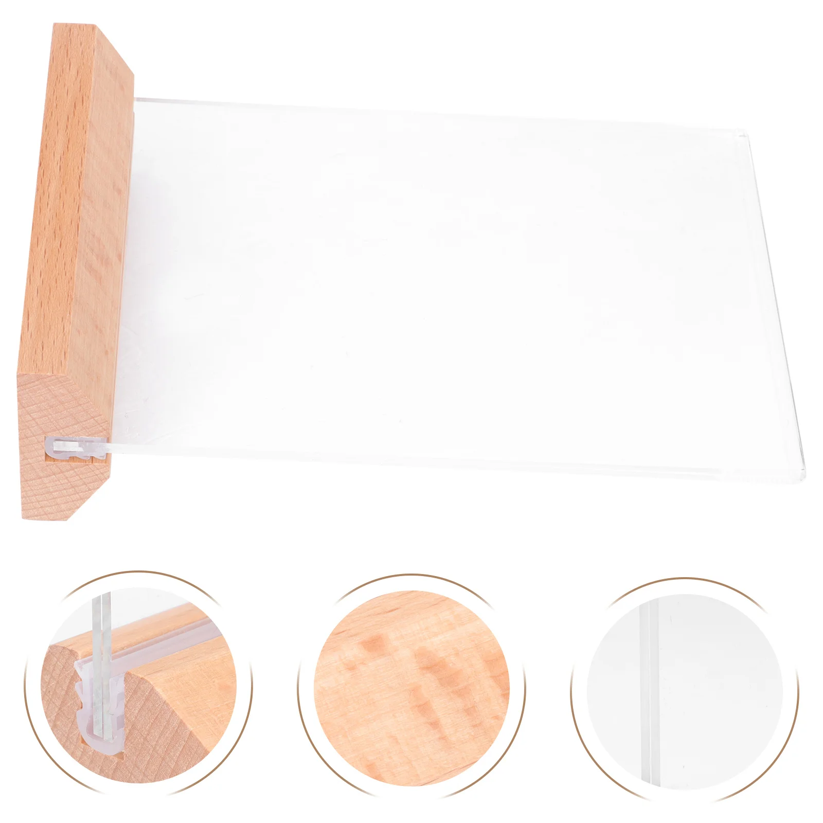 

Acrylic Desktop Menu Holder Stable Sign Holder for Photos Business Cards Price Tags Advertising Display Board Note Clamp