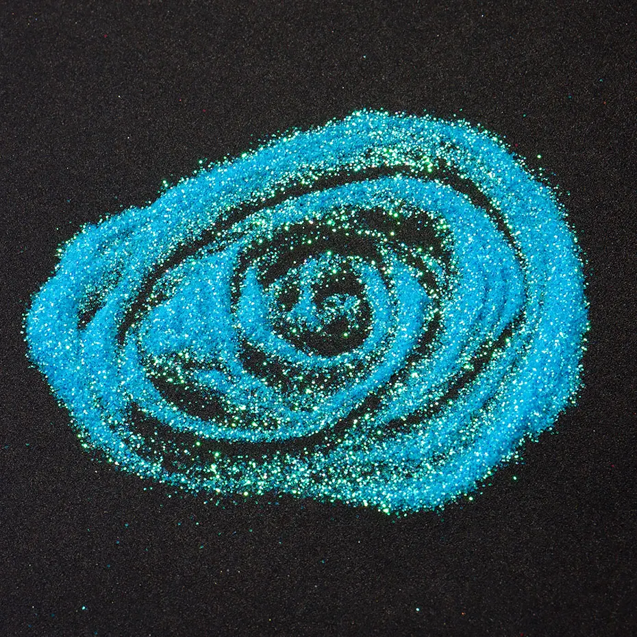 6 uds. De polvo para decoración de uñas con purpurina de azúcar azul de verano, pigmento brillante para decoración de uñas, esmalte de Gel brillante DIY, decoración de manicura