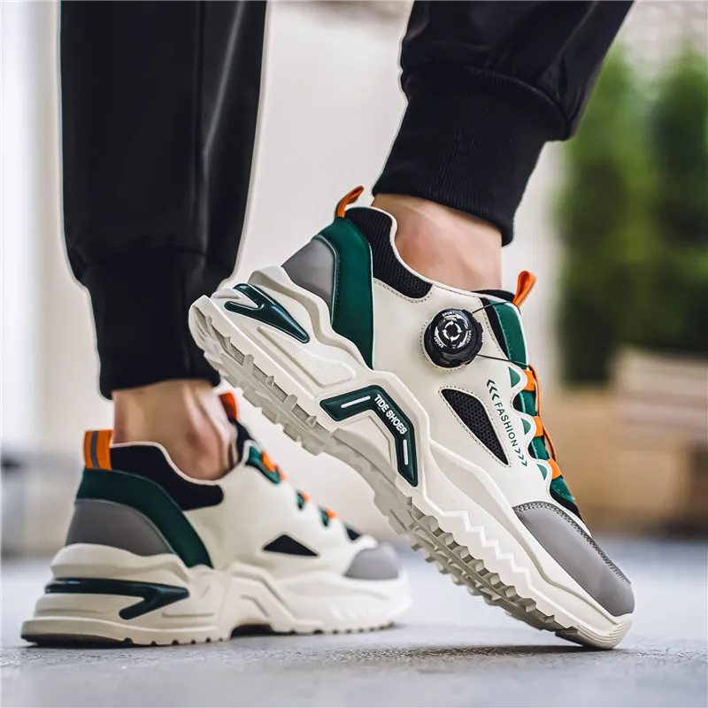 

Casual Sports Shoes Four Season Soft Soled Non Slip Outdoor Running Shoes Student Sneakers Tênis Rotating Fashion Men Shoes