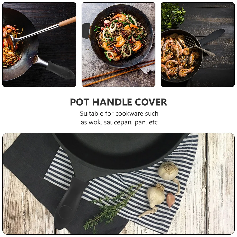 

3Pcs Pot Handle Sleeve Heat Insulation Silicone Cover Non-Skid Grip Protect for Cookware Handles Pot Handle Holder
