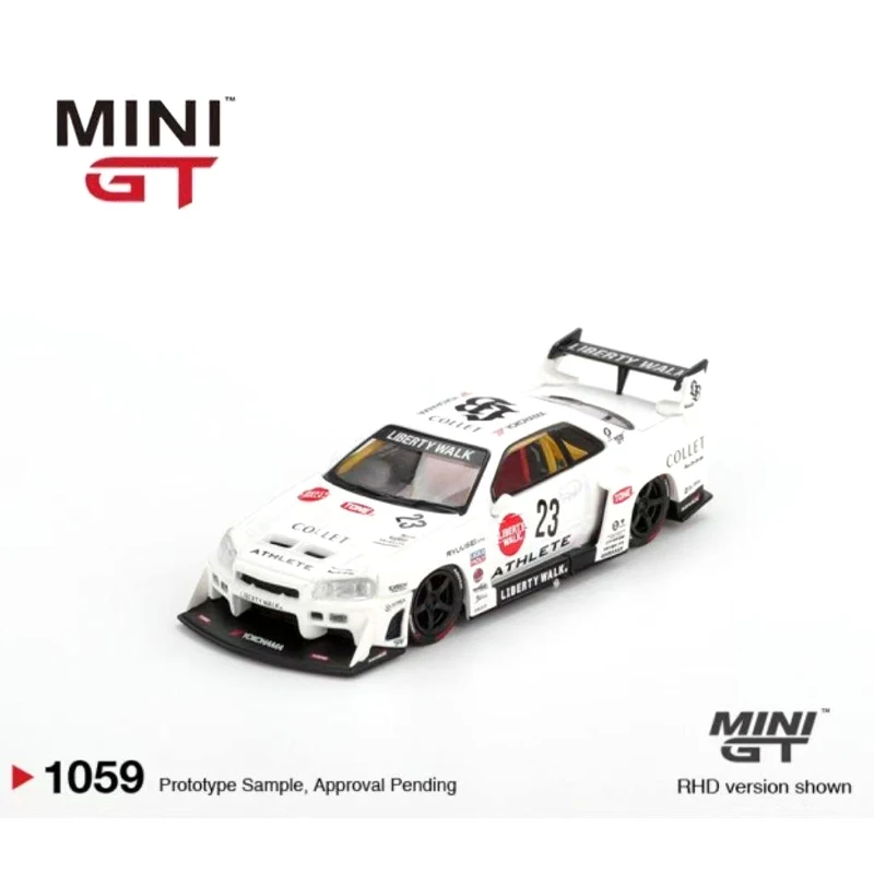 

MINIGT 1:64 Nissan 1059 ER34 23 Alloy Car Model