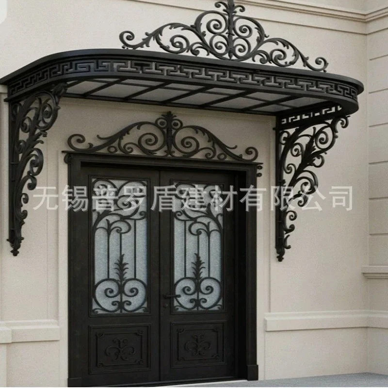 HYS Customized French wrought iron door, forged double door, villa garden garden ,  canopy manufacturer