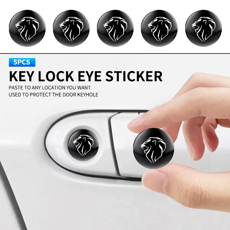 Car Door Keyhole Sticker Key Hole Lock Protection Anti-blocking Dustproof Stickers For Peugeot 2008 208 3008 308 4008 408