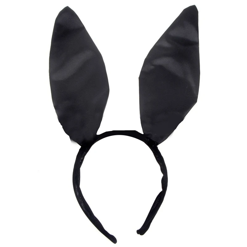 634C Easter Bunny Dress Up Rabbit Ears Hair Hoop Bow-tie Tail Set for Halloween