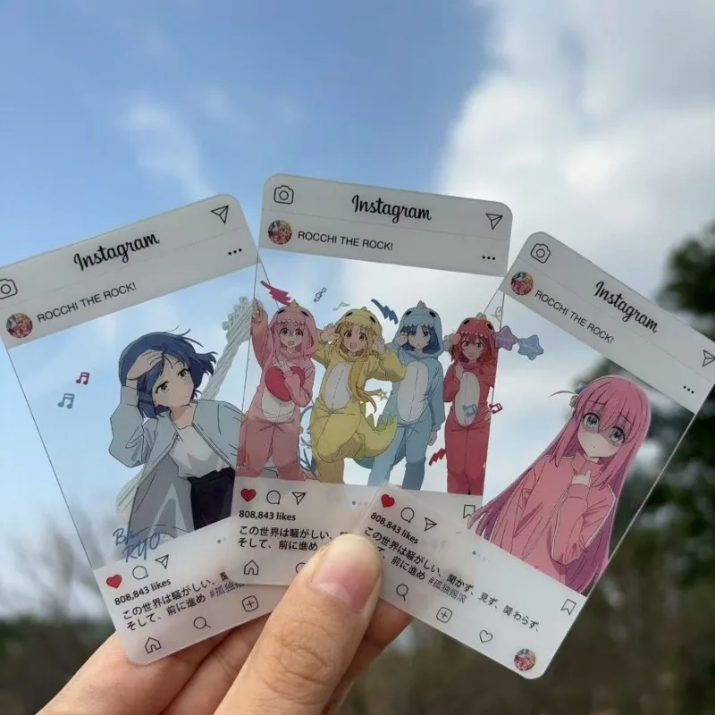 8Pcs/Set Cartoon Kawaii Anime Three-Inch Photo Props Diy Cartoon Pvc Transparent Card Collection Card Birthday Gift