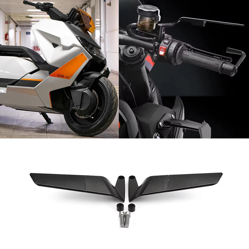

New Motorcycle Accessories Mirrors Black Wind Wing Adjustable Rotating Rearview Mirror For BMW CE04 CE 04 ce04 2022 2023