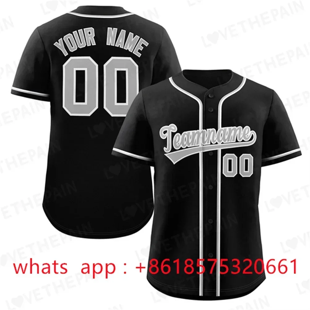 Customize Baseball Jersey Team Shirt Print Personal Name Number Stripe Hip Hop Sportswear Custom Baseball T-shirt Men/Women/Kids