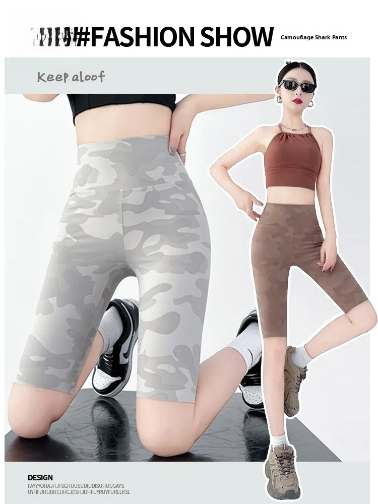 

Велосипедные брюки из овчины пять четвертей, женские летние уличные тонкие спортивные штаны для йоги, новинка 2025 года, базовые многослойные брюки