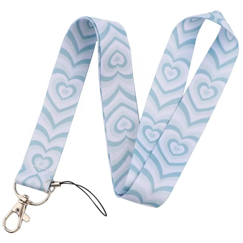 

Держатель для бейджей и пропусков, шейный ремешок-шнурок с сердечком, лента-ремешок для ключей и телефона, с креплением для ID-карт