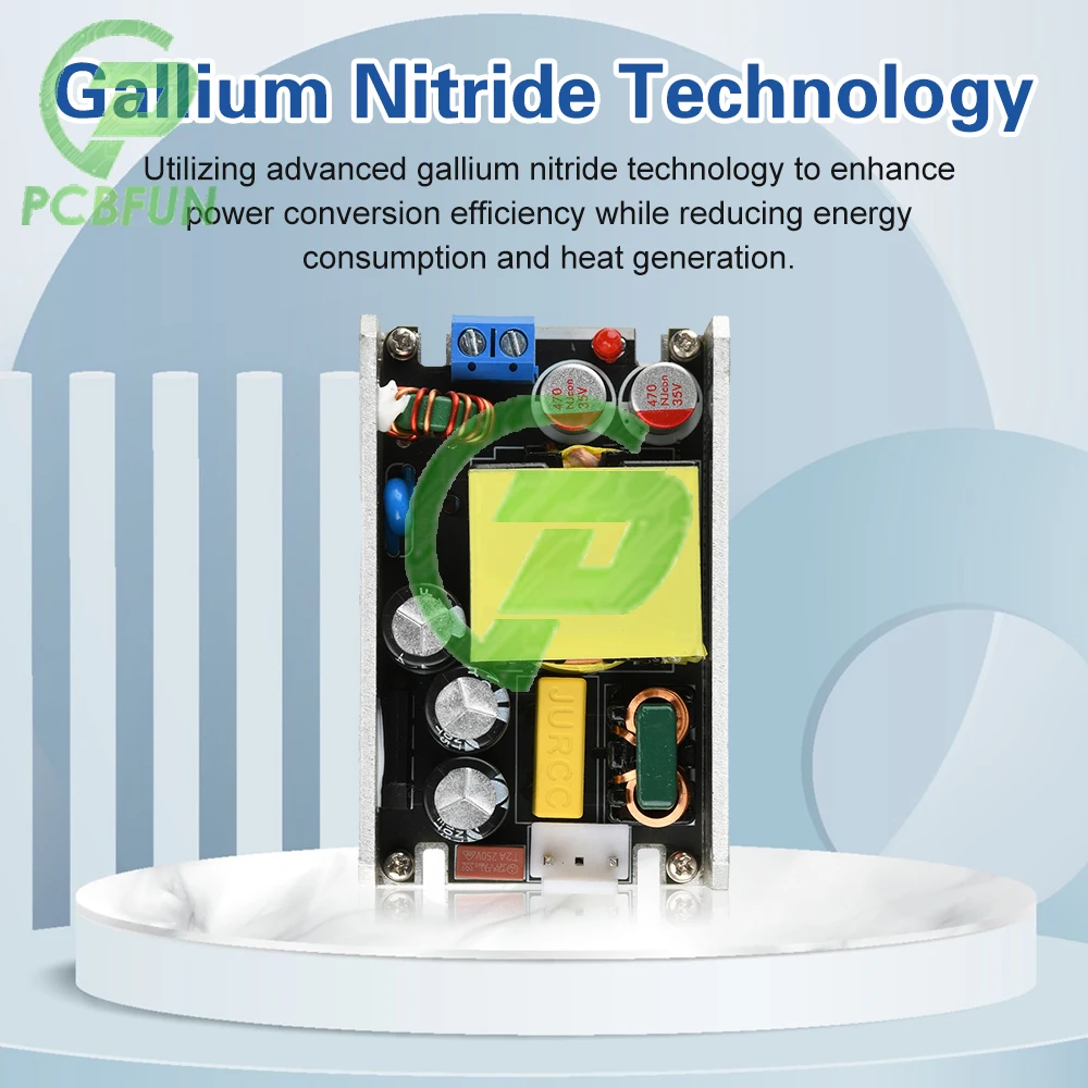 High Power AC 95-265V to DC 24V4A 12V8A 100W Gallium Nitride Buck Converter Switch Module for Industrial Equipment