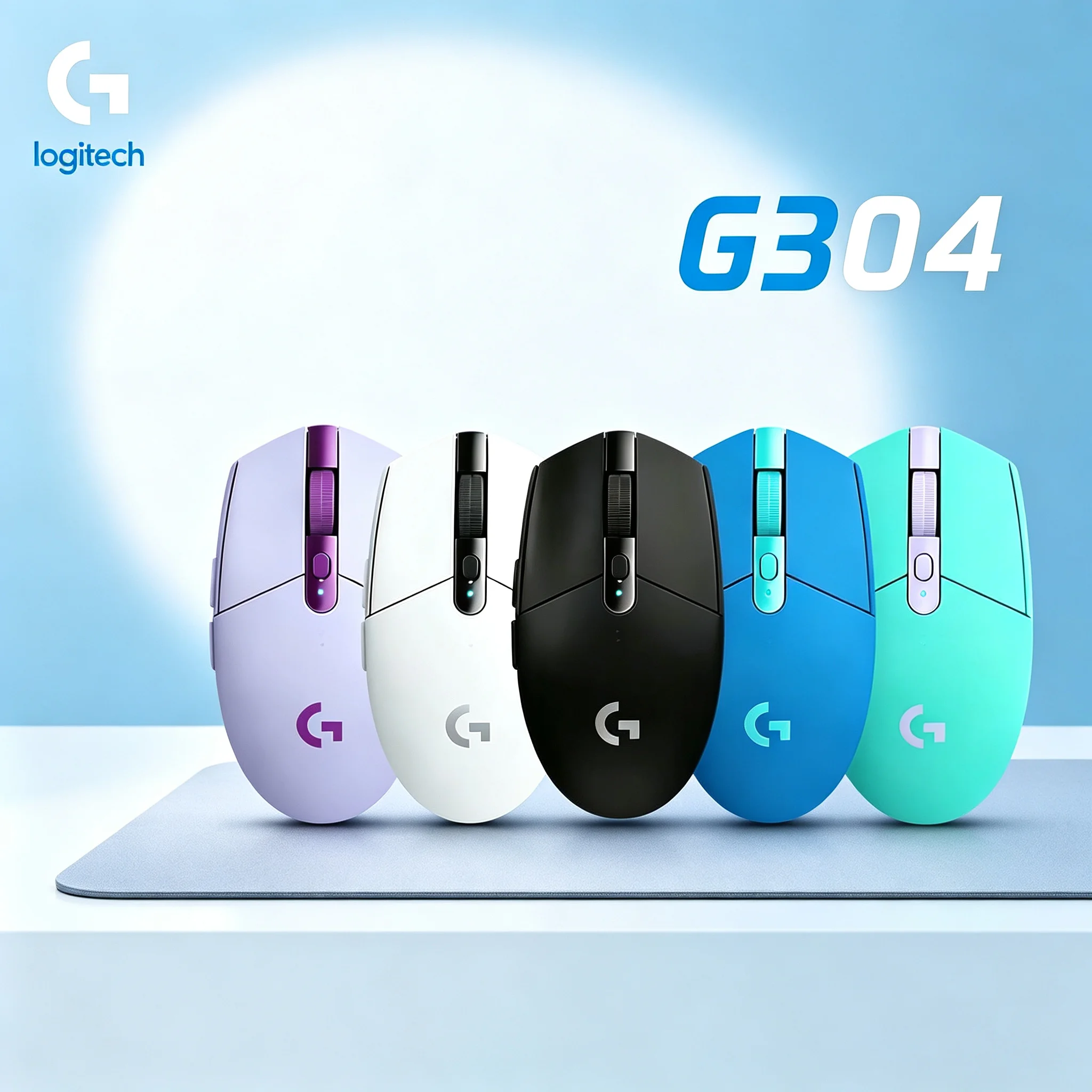 Logitech G304 Wireless Gaming Mice Ergonomic Right‑Hand Design Reduce Wrist Pressure For Long PUBG CS2 Valorant