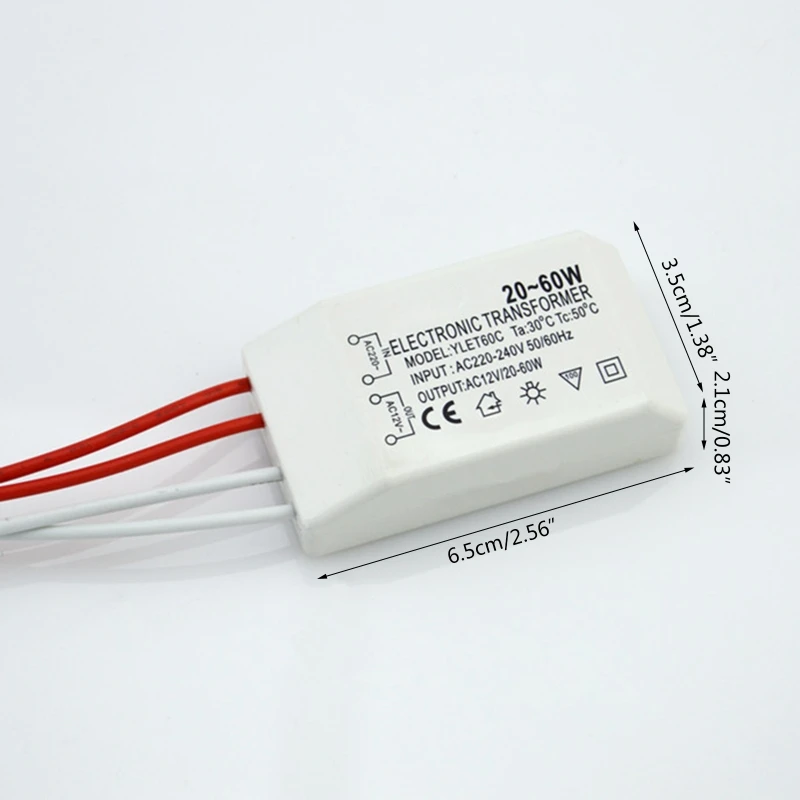 220V to 12V Electronic Converter 20-60W Segmentation Drop Shipping