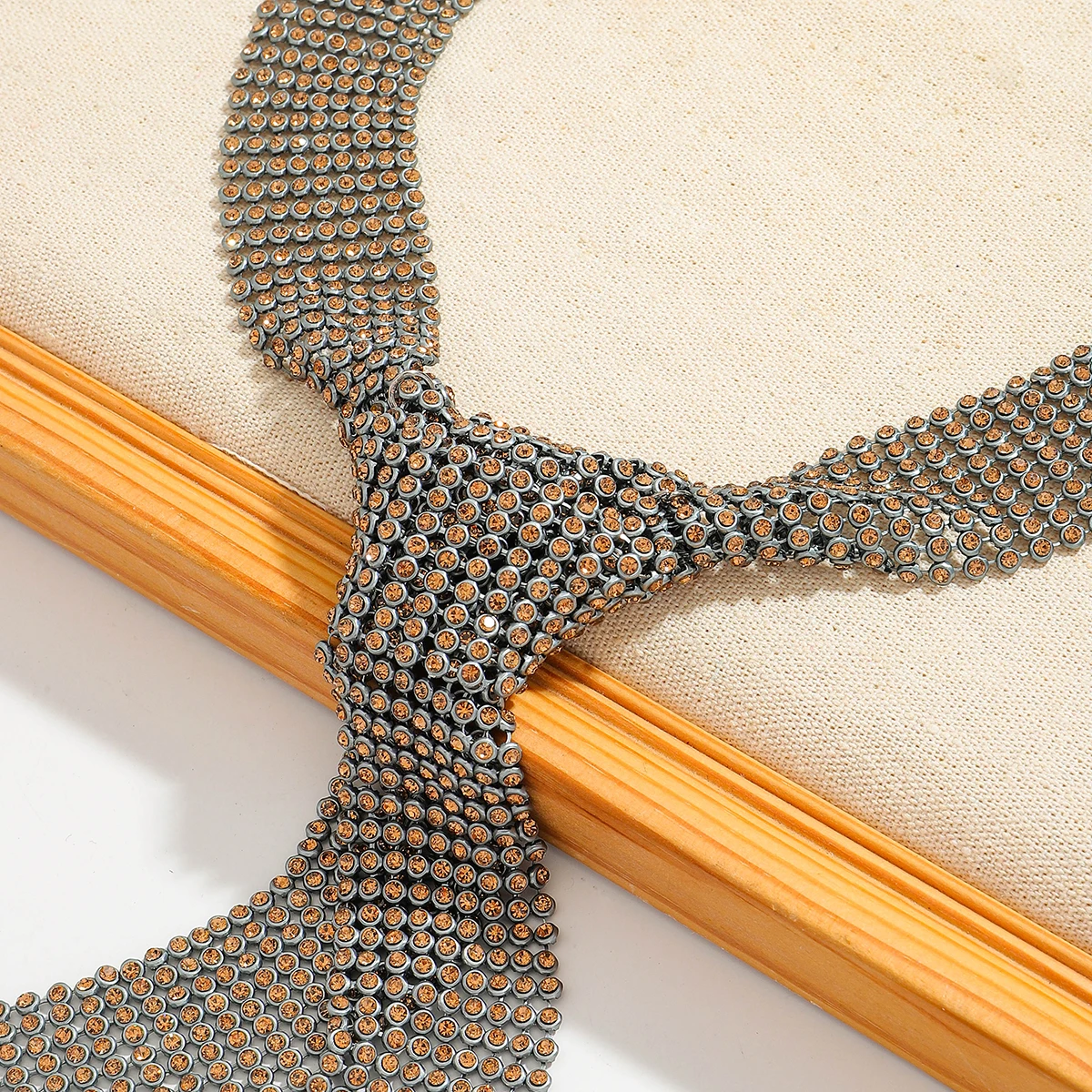New Sparkly Rhinestone Tie Necklace Long Tassel Choker Statement Jewelry for Women Party Nightclub Evening Accessories - Image 5